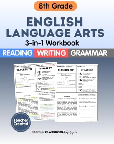 8th Grade ELA Workbook: Reading Comprehension, Writing, and Grammar Practice for Summer Learning and STAAR Test Prep: Master Key ELA Skills with ... Great for summer learning and test prep by Angela Sultzer