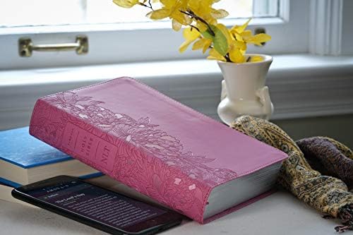 NLT Personal Size Giant Print Bible, Filament Enabled (LeatherLike, Peony Pink, Red Letter): Includes Free Access to the Filament Bible App Delivering ... Notes, Devotionals, Worship Music, and Video by New Living Translation