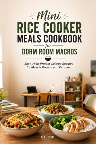 Mini Rice Cooker Meals Cookbook for Dorm Room Macros: Easy, High-Protein College Recipes for Muscle Growth and Fat Loss by A.T. Rose