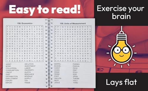 Large Print Word Search Puzzles Volume 2: Over 200 Puzzles to Complete with Solutions - Include Spiral Bound / Lay Flat Design and Large to Extra-Large Font for Word Finds (Brain Busters) by Parragon Books