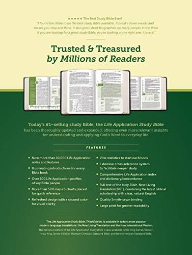 NLT Life Application Study Bible, Third Edition, Large Print (Hardcover, Red Letter) by New Living Translation