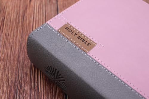 NIV Application Bible, Personal Size, Leathersoft, Pink/Gray, Red Letter, Thumb Indexed, Comfort Print: Bringing the Ancient Message of the Bible into Your World by Zondervan