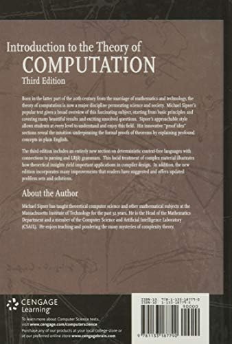 Introduction to the Theory of Computation by Michael Sipser