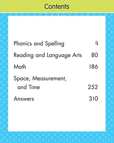 First Grade Big Workbook Ages 6 - 7: 220+ Activities, Phonics, Spelling, Reading, Language Arts, Math, Space, Measurement and Time (Gold Stars Series) by Gold Stars