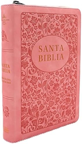 Biblia para Mujeres Reina Valera 1960 Letra Grande de 12 Puntos Tamano Manual con Cierre y Indice Semil Piel Rosada Edicion Limitada Mas la Palabra del Dios permanece (Spanish Edition) by Reina Valera 1960