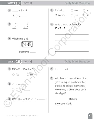 Evan-Moor Daily Math Practice, Grade 2 Student Book by Evan-Moor Educational Publishers