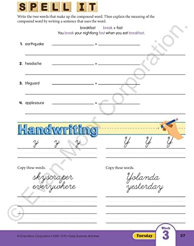 Evan-Moor Daily Summer Activities, Grade 4-5 Workbook, Stickers, Prevent Learning Loss, Reading Comprehension, Writing, Math, Grammar, Punctuation, Spelling, Multiplication, Fractions, Geography, Maps by Evan-Moor Educational Publishers