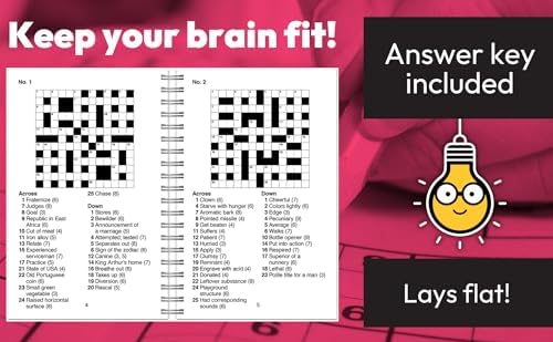 Large Print Crossword Puzzles Volume 2: 200+ Puzzles for Adults - Includes Spiral Bound / Lay Flat Design and Large to Extra-Large Font for Easy Reading (Brain Busters) by Parragon