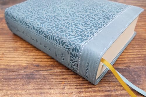 NIV, Journal the Word Bible (Perfect for Note-Taking), Large Print, Leathersoft, Teal, Red Letter, Comfort Print: Reflect, Take Notes, or Create Art Next to Your Favorite Verses by Zondervan