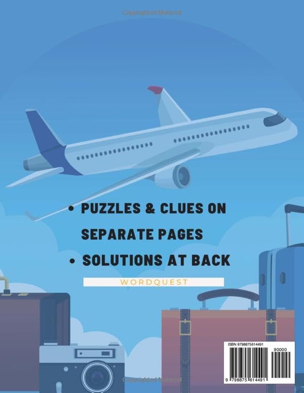 Jumbo Word Search For Seniors & Adults- Travel Destinations: Extra Large Print Wordsearch - 30 Font Size by WordQuest Press