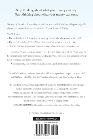 The Simple Path to Wealth: Your Road Map to Financial Independence and a Rich, Free Life by J L Collins