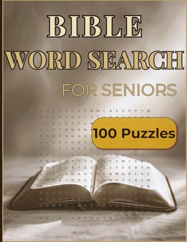 Bible Word Search for Seniors: 100 Large Print Puzzles, Uppercase Letters, Solutions Included: Large Print Bible Puzzle Book for Elderly Christians – ... for Adults: Large Print Relaxing Activities) by Sashka Vladimirova
