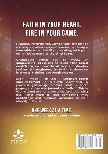Unshakable: A 52-Week Devotional for Teen Girl Athletes: Christian encouragement and Biblical Inspiration to Overcome Anxiety, Stay Focused, Develop ... (Unshakable Girls Devotional Series) by Grace Walsh