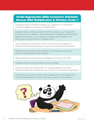 Scholastic Success with Multiplication & Division Grade 3 Workbook by Scholastic Teaching Resources
