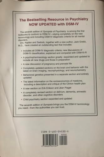 Kaplan and Sadock's Synopsis of Psychiatry: Behavioral Sciences Clinical Psychiatry by Harold I. Kaplan