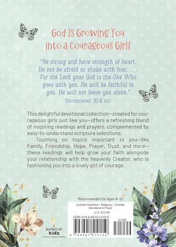Daily Devotions and Prayers for Courageous Girls by Joanne Simmons
