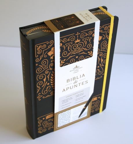 Biblia de apuntes RVR 1960 TD, Negro y oro (Edición cantos pintados) / Spanish Journaling Bible RVR 1960 HC Black and Gold (Spanish Edition) by Reina Valera Revisada 1960