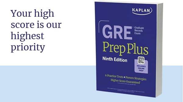 GRE Prep Plus, Ninth Edition (2026): Includes 6 Practice Tests, 1500+ Practice Questions + Online Access to a 500+ Question Bank, Video Tutorials, and Live Class Sessions (Kaplan Test Prep) by Kaplan Test Prep