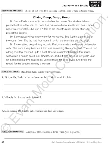 Evan-Moor Daily Reading Comprehension, Grade 3 Student Workbook by Evan-Moor Educational Publishers
