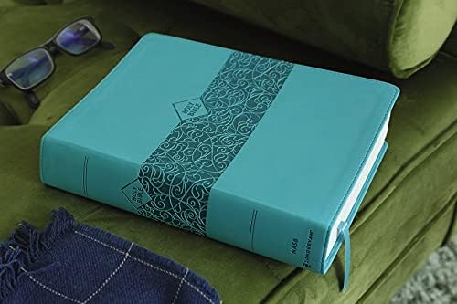 NASB, Super Giant Print Reference Bible (Font Size: 16.5-point), Leathersoft, Teal, Red Letter, 1995 Text, Comfort Print by Zondervan