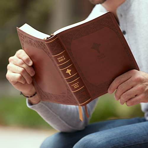 NABRE, New American Bible, Revised Edition, Catholic Bible, Large Print Edition, Leathersoft, Brown, Comfort Print: Holy Bible by Catholic Bible Press