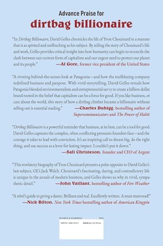Dirtbag Billionaire: How Yvon Chouinard Built Patagonia, Made a Fortune, and Gave It All Away by David Gelles