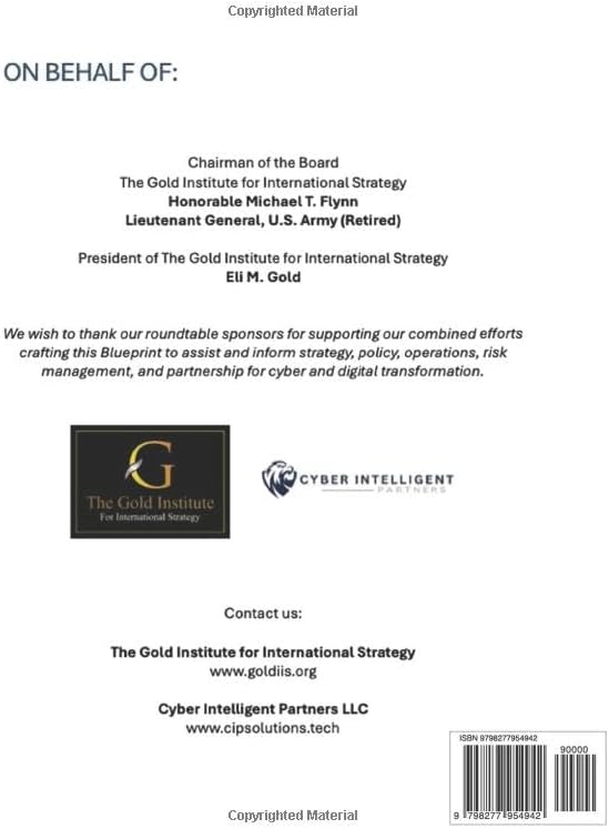 Blueprint for a National Cyber Security Strategy by Gold Institute For International Strategy
