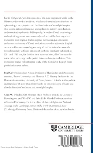 Kant: Critique of Pure Reason (The Cambridge Edition of the Works of Immanuel Kant) by Paul Guyer