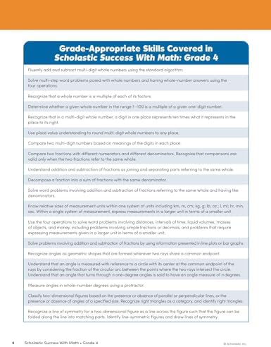 Scholastic Success with Math Grade 4 Workbook by Scholastic Teaching Resources
