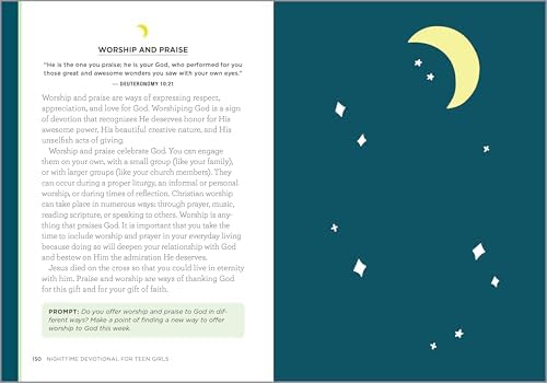 Nighttime Devotional for Teen Girls: 5-Minute Guided Daily Reflections by Teresa Hartnett
