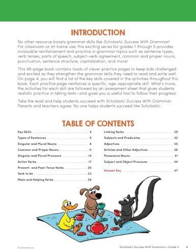 Scholastic Success with Grammar Grade 3 Workbook by Scholastic Teaching Resources