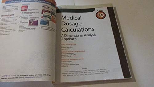 Medical Dosage Calculations: A Dimensional Analysis Approach (10th Edition) by June L. Olsen Emeritus RN MS
