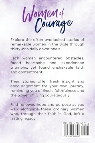 Women of Courage Large Print Edition: A Large Print Daily Devotional for Women - The Remarkable Untold Stories Of Thirty-One Women of the Bible (Large Print Devotionals for Senior Women) by Jennifer Carter