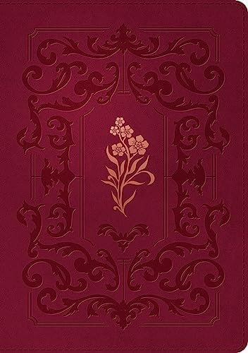 NLT Giant Print Bible, Filament Enabled (LeatherLike, Cranberry Flourish, Indexed, Red Letter) by New Living Translation