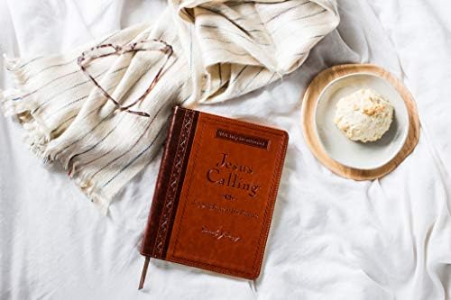 Jesus Calling, Large Text Brown Leathersoft, with Full Scriptures: Enjoying Peace in His Presence (A 365-Day Devotional) by Sarah Young