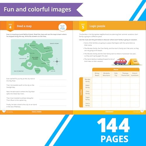 IXL Ultimate Summer 3rd to 4th Grade Workbook, Math, Reading Comprehension, Language Arts, Geography, Science, Social Studies, and Writing Practice for Kids (IXL Ultimate Summer Workbooks) by IXL Learning