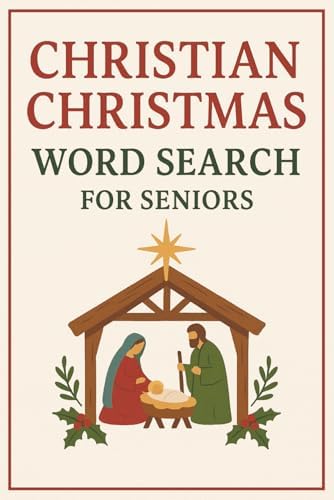 Christian Christmas Word Search For Seniors: Word Searches with Easy to Read Print about Religion, Christ, Bible and More for Seniors and Adults | 6x9 ... | Perfect For Relaxing In Your Free Time by Blue Panda