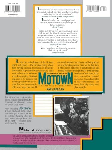 Standing in the Shadows of Motown: The James Jamerson Bass Method Classic Motown Bass Lines and Biographical Tribute with Online Audio by Dr. Licks