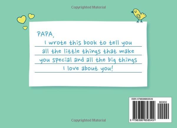 Everything That Makes My Papa Special: Prompted Fill In The Blank Book for Papa from Grandkids | What I Love About You Gift with Pages for Drawing, Coloring, Adding Photos & More by Blu Puddls