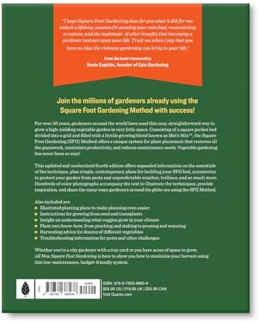 All New! Square Foot Gardening, 4th Edition: The World’s Most Popular Growing Method to Harvest MORE Food from Less Space – Urban to Rural–Garden ... Fully Revised & Updated for Today’s Gardener by Square Foot Gardening Foundation