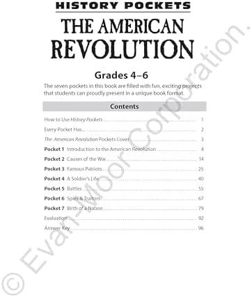 History Pockets: The American Revolution by Evan-Moor Educational Publishers