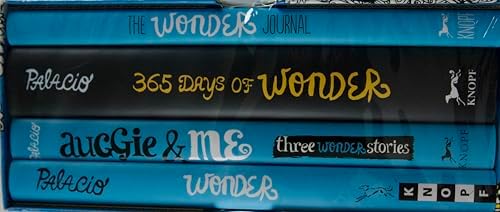 Wonder, Auggie & Me, 365 Days of Wonder, The Wonder Journal, 4-Book Collection by J.J. Palacio (Hardcover) by R.J. Palacio