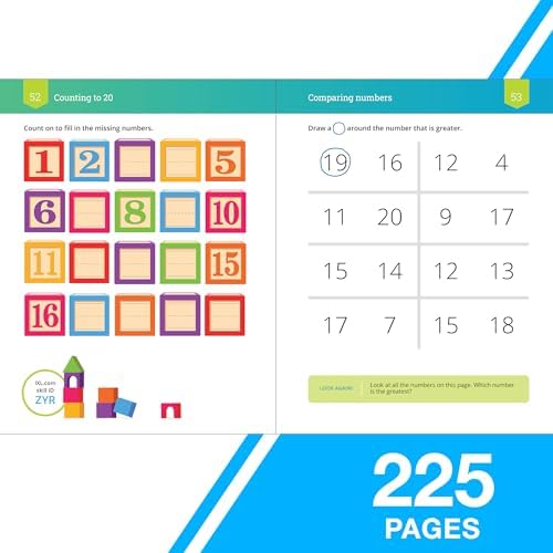IXL The Ultimate Math Kindergarten Workbooks, Activity Book for Kids Ages 5-6 Covering Addition, Subtraction, Learn to Write and Count Numbers Through 100, Shapes, Telling Time, and More Mathematics by IXL Learning
