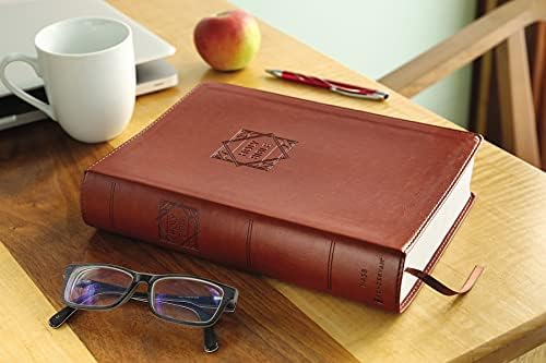 NASB, Super Giant Print Reference Bible (Font Size: 16.5-point), Leathersoft, Brown, Red Letter, 1995 Text, Comfort Print by Zondervan