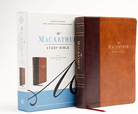 NASB, MacArthur Study Bible, Brown Leathersoft, 1995 Text, Comfort Print: Unleashing God's Truth One Verse at a Time (Holy Bible, New American Standard Bible) by Thomas Nelson