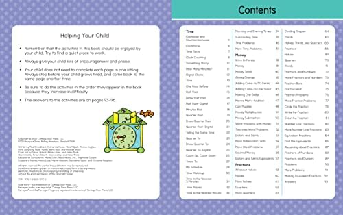 Time Telling, Money, and Fractions Workbook - 96 Pages - 1st to 3rd Grade: Over 75 Activities that Introduce Adding Money, Counting Coins, Digital and ... Objects with Fractions (Gold Stars Series) by Gold Stars