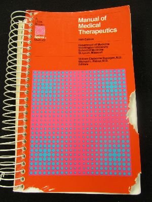 Manual of Medical Therapeutics by Washington University School of Medicine Department of Medicine