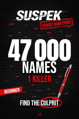 SUSPEK - Murder on Sunset Boulevard: 47,000 Suspects, 17 Clues, Name the Killer | A Murder Mystery Puzzle Book for Adults, Armchair Detectives, ... and Cozy Crime Fans (Case 01) (SUSPEK-US) by Enigmathek Press