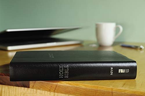 NIV, Reference Bible, Giant Print, Leather-Look, Black, Red Letter, Thumb Indexed, Comfort Print by Zondervan