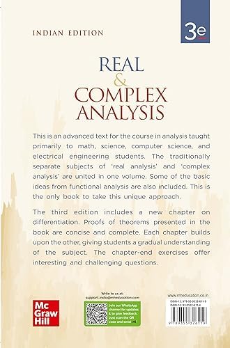 REAL AND COMPLEX ANALYSIS 3RD EDITION by Walter Rudin